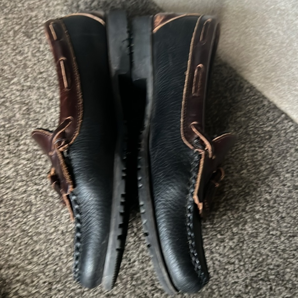 Allen Edmonds Mens Loafers NASHUA Tassel Kiltie Black Brown Leather - 10 D - Picture 5 of 12